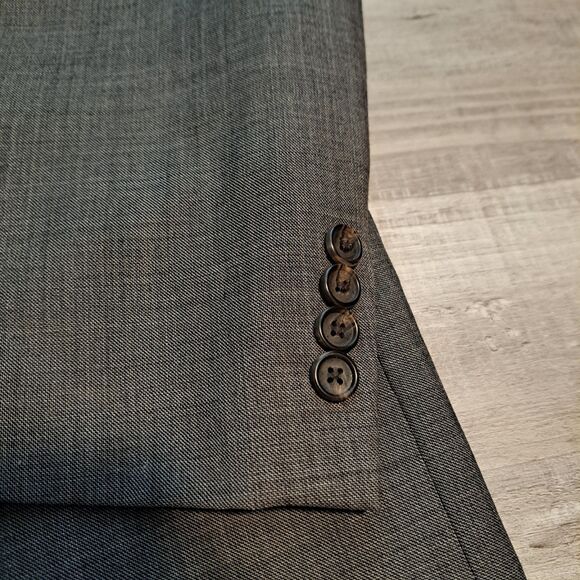 LAUREN RALPH LAUREN Men's Gray 100% WOOL Sport Coat Suit Jacket Blazer 42L - Picture 6 of 16